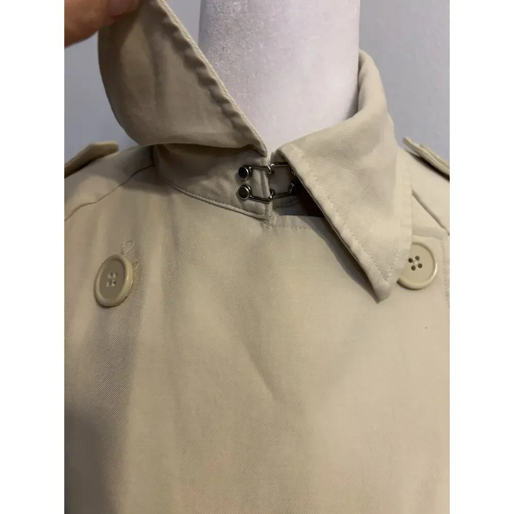 New GUESS Trench Coat Double Breasted Structured Military Long Office $368